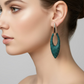 Teal Crystal and Gold Drop Earrings