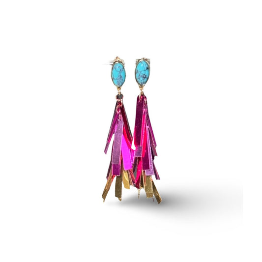 Multi - Color Trendy Drop Earrings - Reed House of Jewels