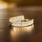 Cubic Zirconia and Gold Tone Oval Hoop Earrings - Reed House of Jewels