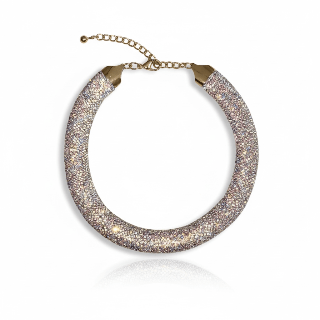 Sparkling Crystal Mesh Collar Choker Necklace - Reed House of Jewels