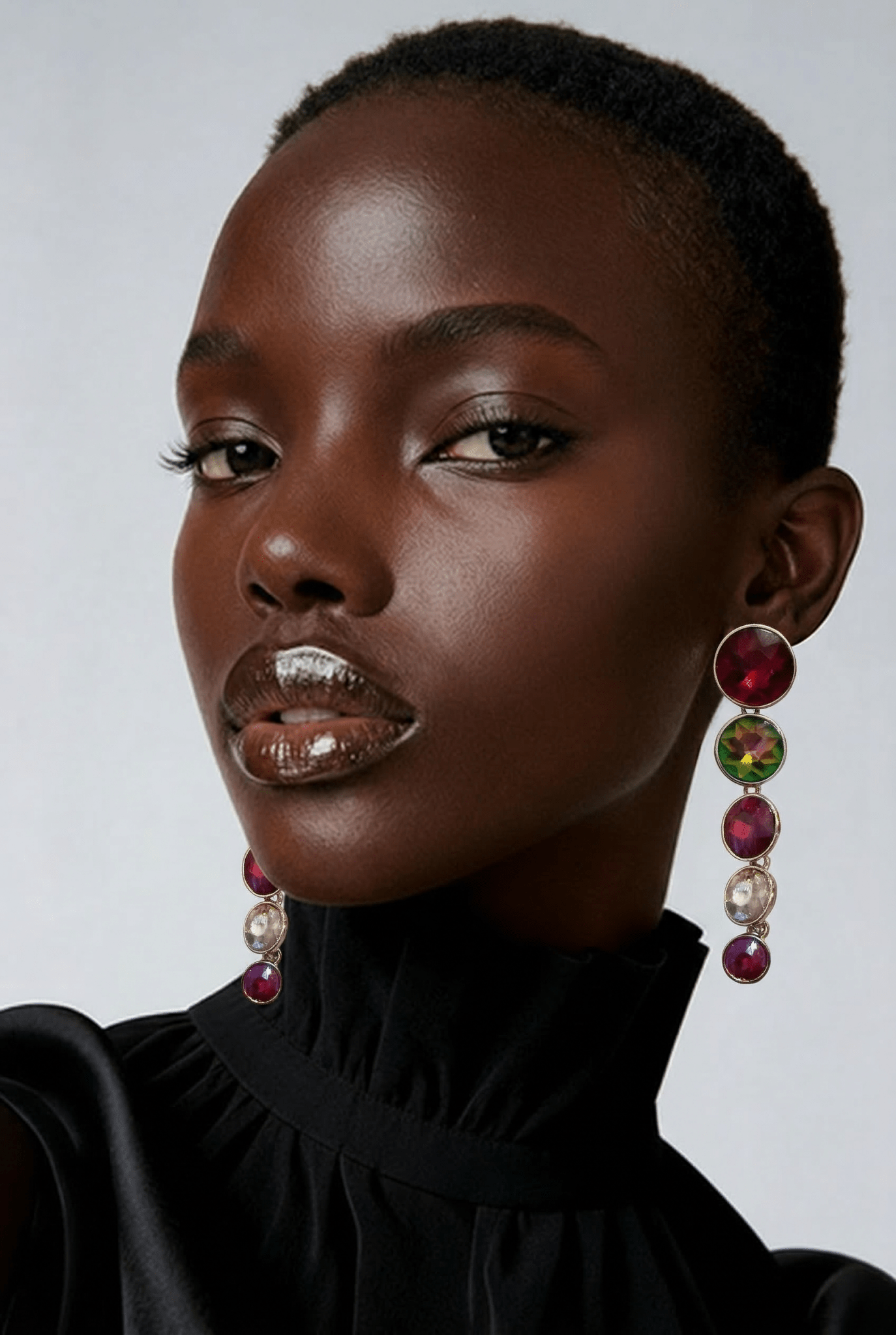 Vibrant Multi - Color Crystal Dangle Statement Earrings - Reed House of Jewels