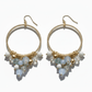 Light Blue and Crystal Drop Hoops - Reed House of Jewels