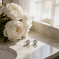Cubic Zirconia Sterling Silver 8.3mm Stud Earrings - Reed House of Jewels