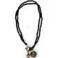 Jet Black and Gold Tone Necklace - Reed House of Jewels