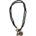 Jet Black and Gold Tone Necklace - Reed House of Jewels