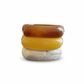 3 pc Chunky Bangle Bracelets Marble Natural/Yellow/Brown - Reed House of Jewels
