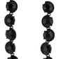 Hematite Tone Faceted Jet Black Stone Linear Drop Earrings - Reed House of Jewels