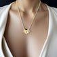 5 Ring Gold and Crystal Pendant Necklace - Reed House of Jewels