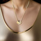 5 Ring Gold and Crystal Pendant Necklace - Reed House of Jewels