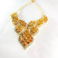 Citrine Leaf Crystal and Gem Bib Necklace - Reed House of Jewels