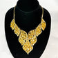 Citrine Leaf Crystal and Gem Bib Necklace - Reed House of Jewels