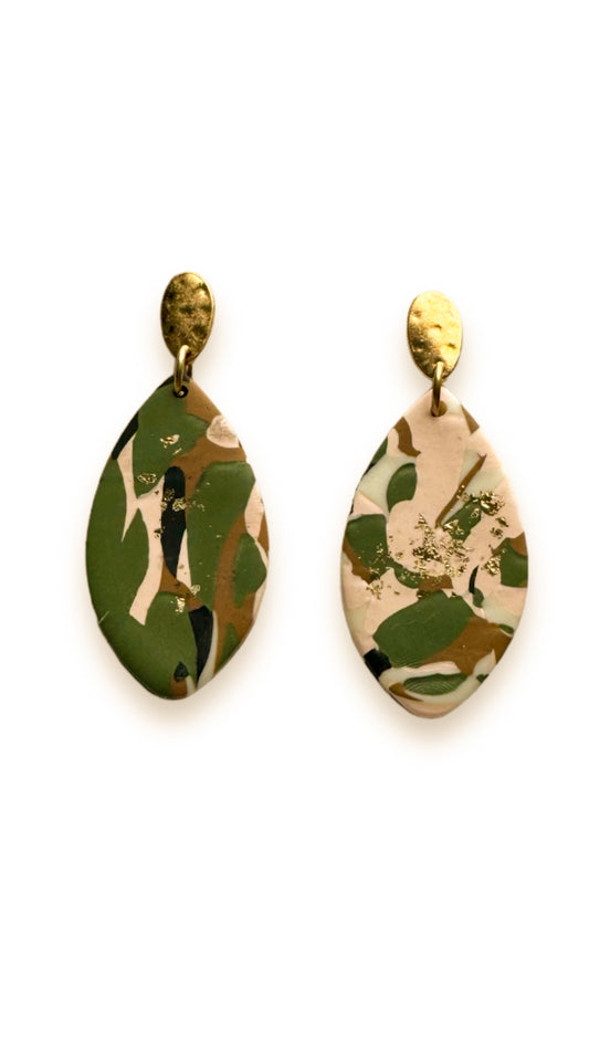 Camouflage Pattern Multi - Color Earrings - Reed House of Jewels