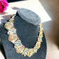 Light Pastel Crystal Stones Collar Necklace - Reed House of Jewels