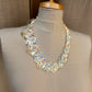 Light Pastel Crystal Stones Collar Necklace - Reed House of Jewels