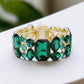 Emerald Crystal Accented Stretch Evening Bracelet - Reed House of Jewels