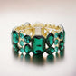 Emerald Crystal Accented Stretch Evening Bracelet - Reed House of Jewels