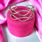 Gold Tone Casual Braided Brass Metal Cuff Bracelet - Reed House of Jewels