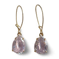 Lilac Pear Shaped Cubic Zirconia Stone Dangle Earrings - Reed House of Jewels