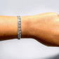 Bracket Diamond Accent 7.25 Inch Tennis Bracelet - Silver - Reed House of Jewels