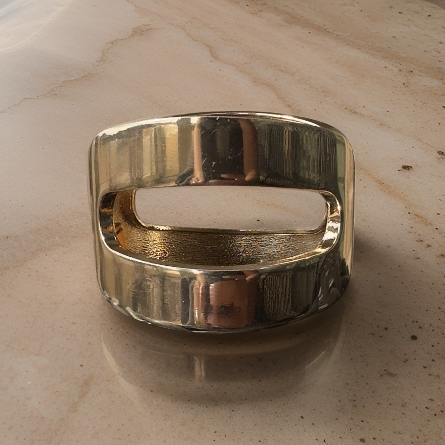 Chunky Oval High Polish Metal Cuff - Reed House of Jewels