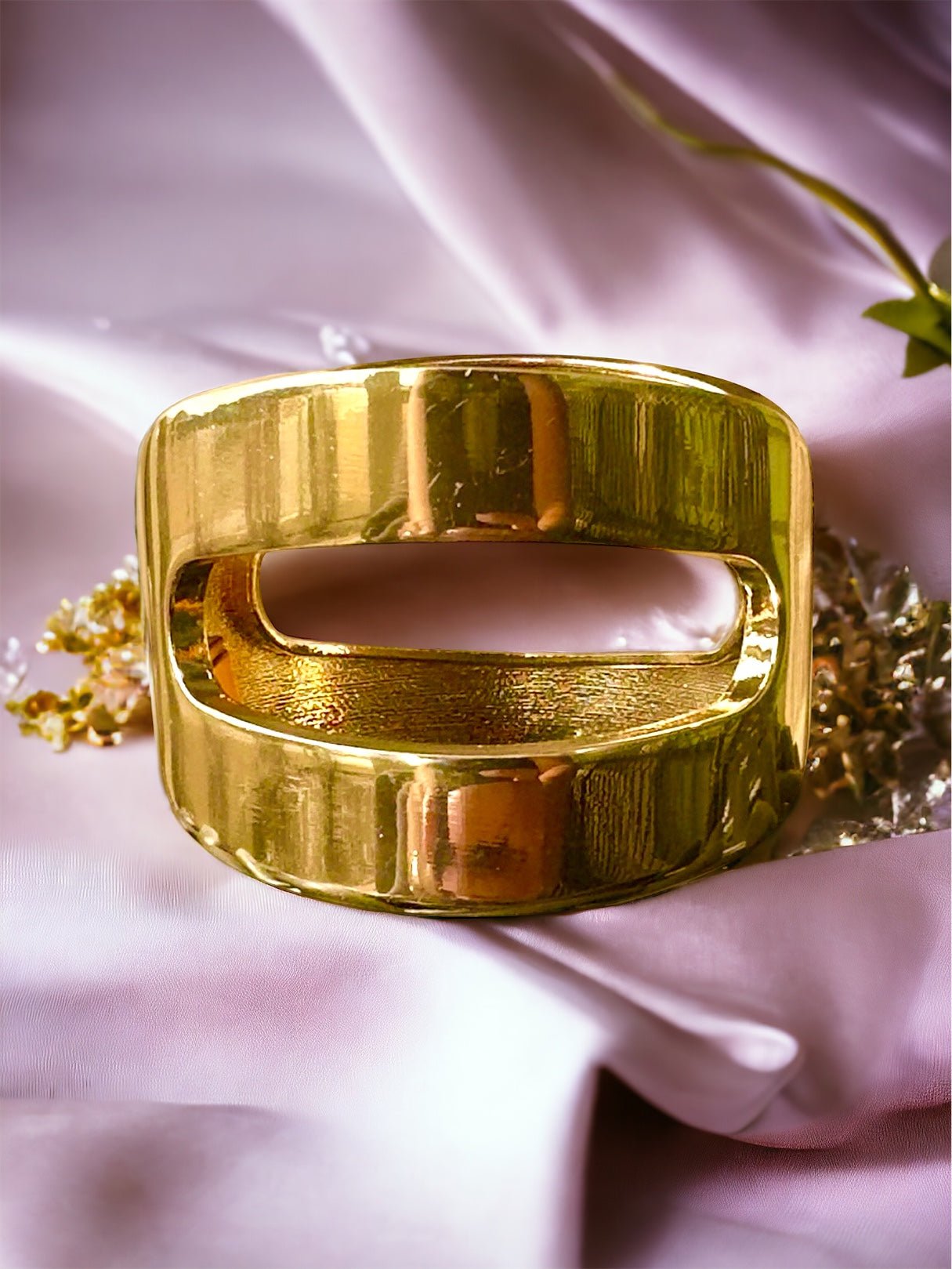 Chunky Oval High Polish Metal Cuff - Reed House of Jewels