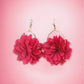 Pink Pom Floral Drop Earrings - Reed House of Jewels