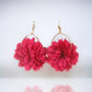 Pink Pom Floral Drop Earrings - Reed House of Jewels