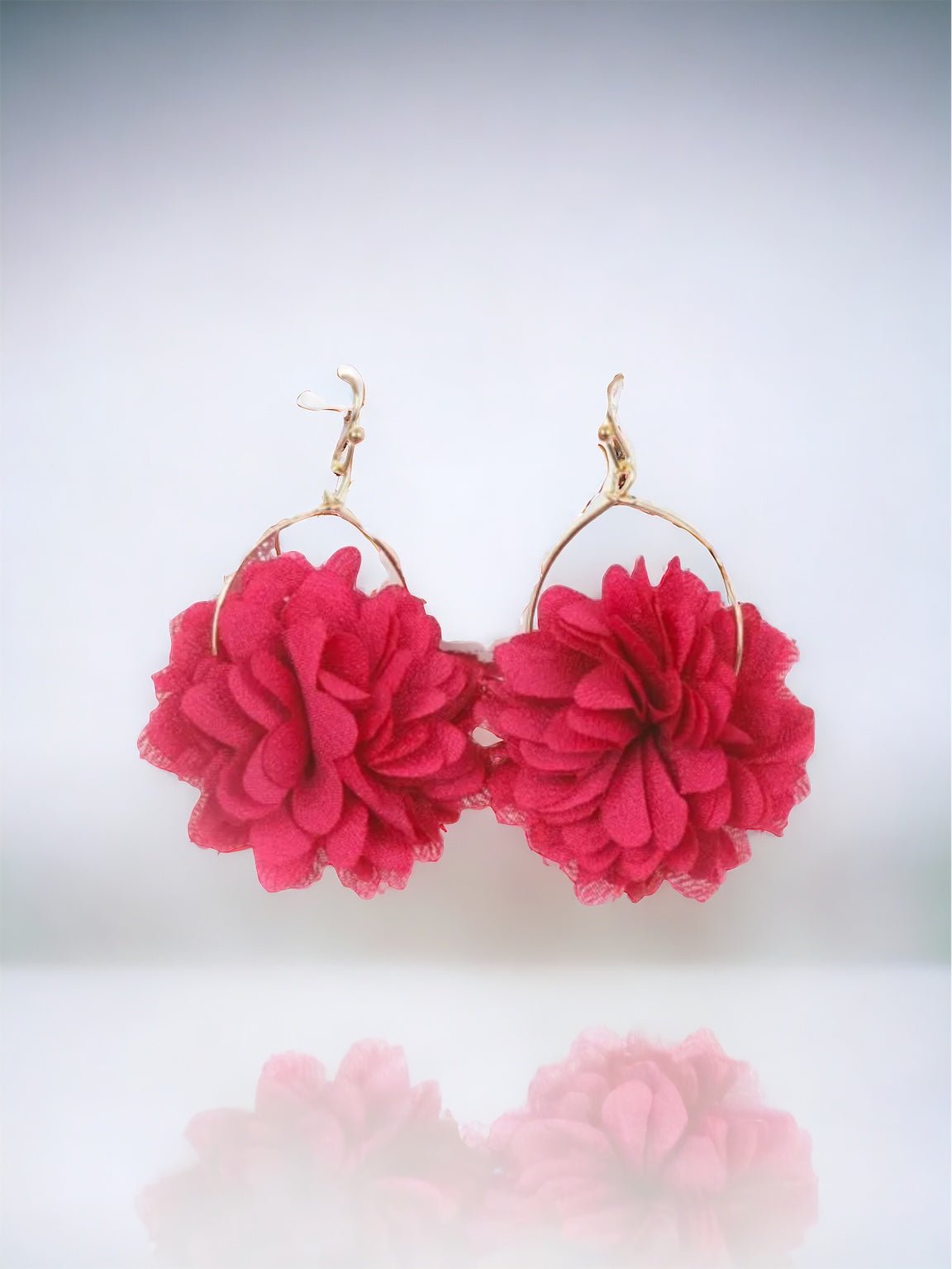 Pink Pom Floral Drop Earrings - Reed House of Jewels