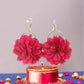 Pink Pom Floral Drop Earrings - Reed House of Jewels