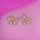 Gold Flower Wire Earrings - Reed House of Jewels