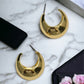 Gold Tone Vintage Dome Hoops - Reed House of Jewels