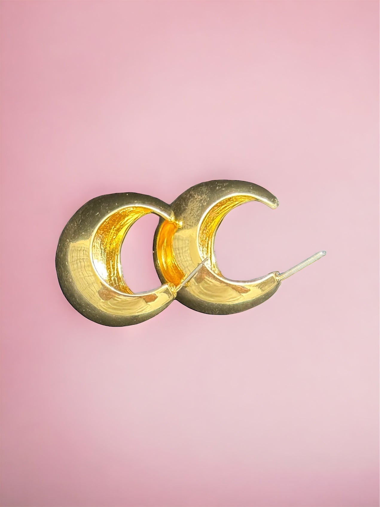 Gold Tone Vintage Dome Hoops - Reed House of Jewels