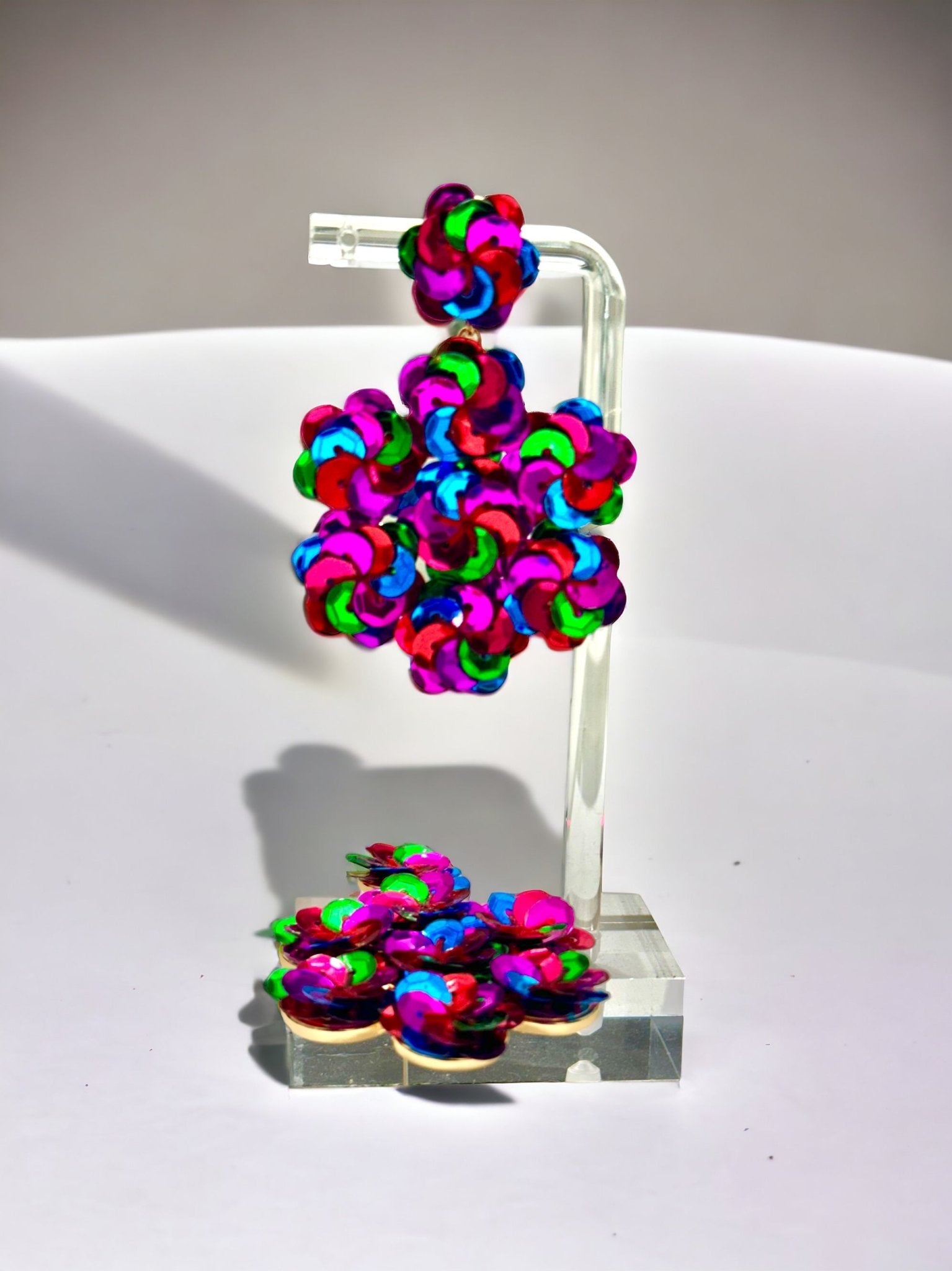 Multicolor Sequins Drop Earrings - Reed House of Jewels