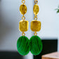 Three Drop Malachite Earring - Reed House of Jewels