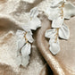 White Rose Petal Drop Earrings - Reed House of Jewels