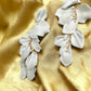 White Rose Petal Drop Earrings - Reed House of Jewels