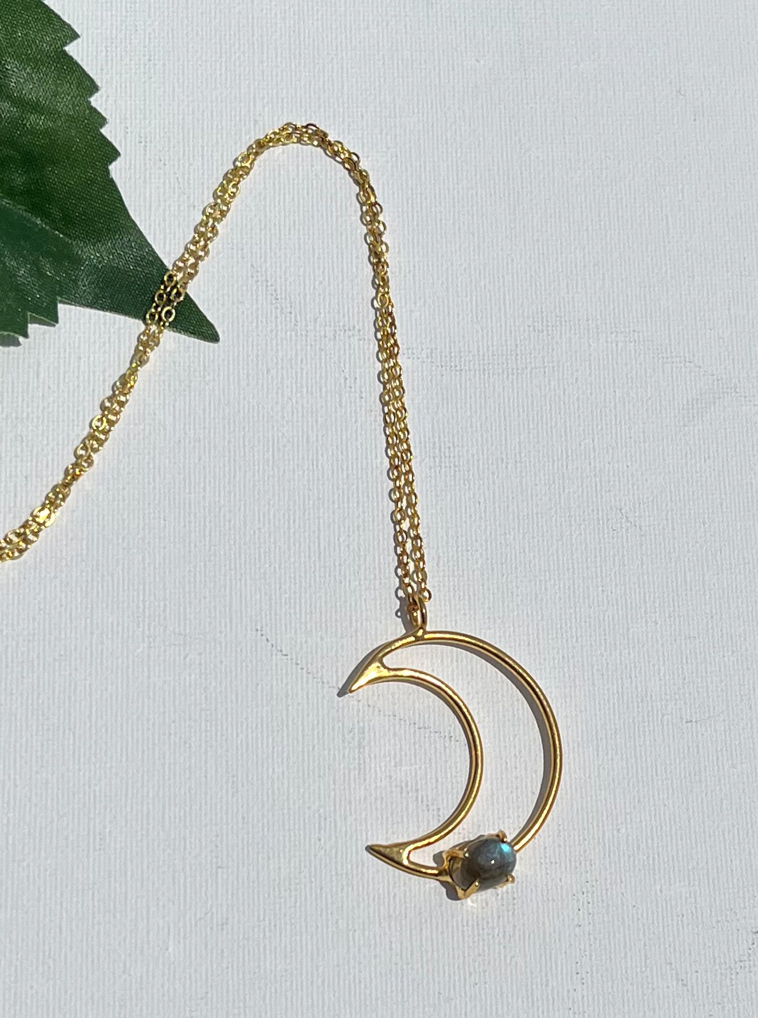 Labradorite Crescent Moon Necklace - Reed House of Jewels