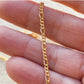 18k Gold Filled 2mm Rounded 3x1 Figaro Anklet - Reed House of Jewels