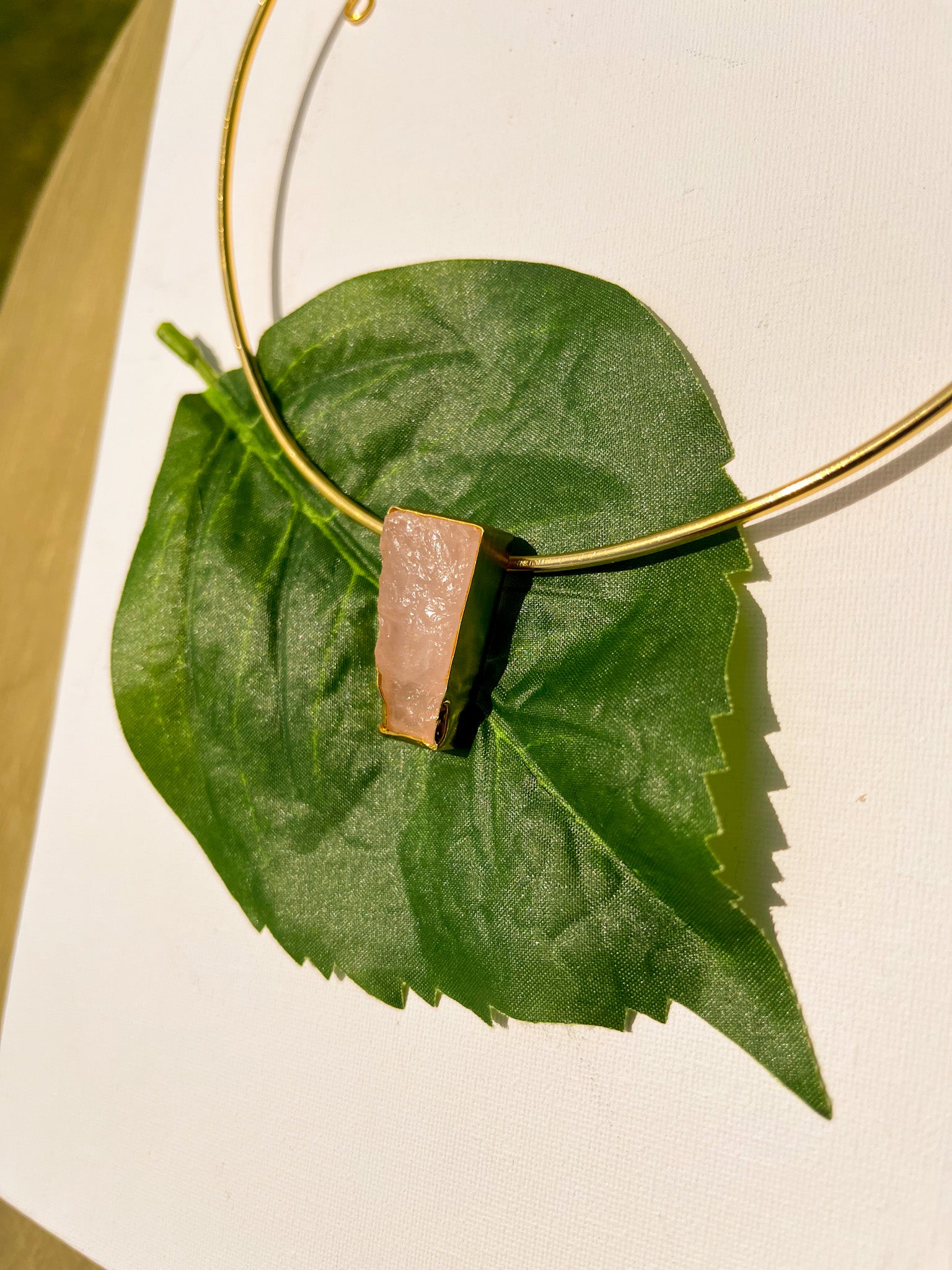 Deva with Rose Quartz Stone Necklace - Reed House of Jewels