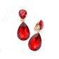 Red Crystal Teardrop Earrings - Reed House of Jewels