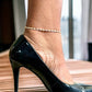 18k Gold Filled in Crystal Baguette Anklet - Reed House of Jewels