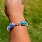 Cultured Sea Glass Linked Bracelet - Blue/Green Multi - Reed House of Jewels