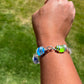 Cultured Sea Glass Linked Bracelet - Blue/Green Multi - Reed House of Jewels