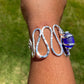 Cultured Sea Glass Cuff Bracelet - Cobalt Blue - Reed House of Jewels