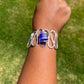 Cultured Sea Glass Cuff Bracelet - Cobalt Blue - Reed House of Jewels