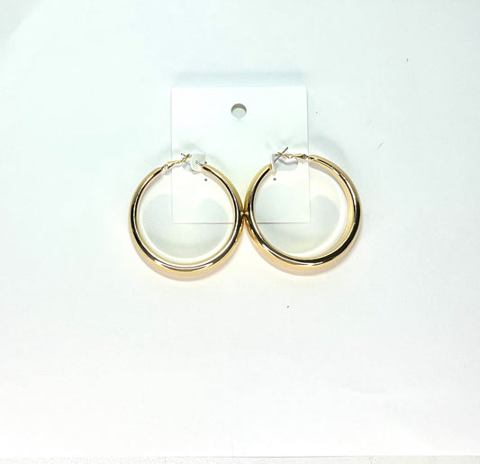 Gold Large Wide Hoops Earrings - Reed House of Jewels