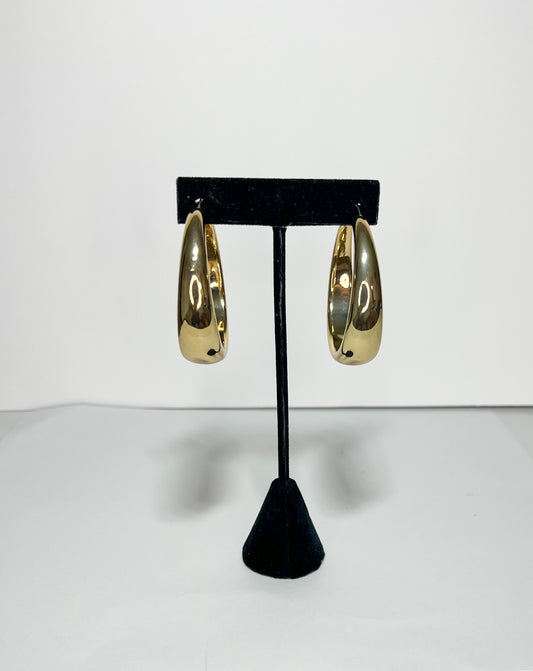 Gold Large Wide Hoops Earrings - Reed House of Jewels