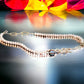 Blush Pink Crystal and Gold Tone Anklet - Reed House of Jewels