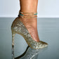 Mint Crystal and Gold Tone Anklet - Reed House of Jewels