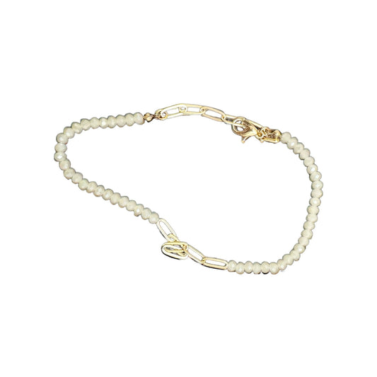 Natural Crystal and Gold Tone Anklet - Reed House of Jewels